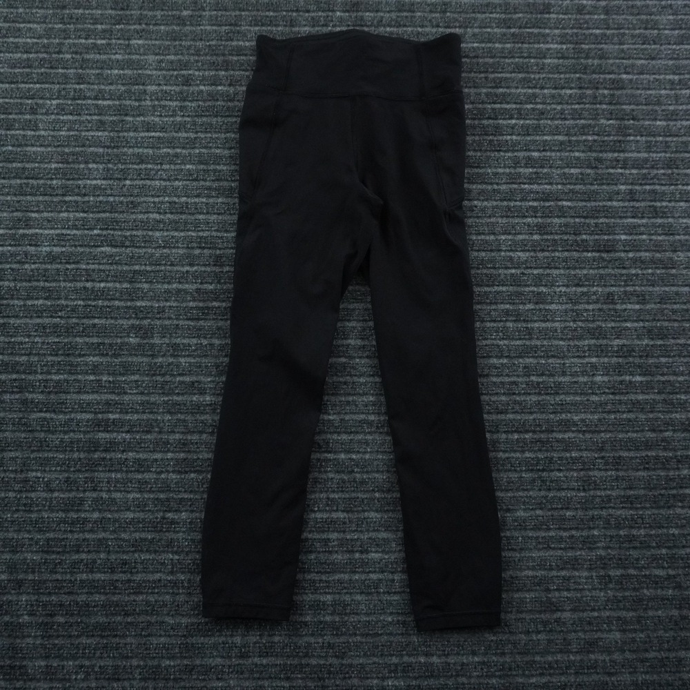 Lululemon Speed Up Crop Leggings Womens‎ 4 Black High Rise Pockets 21 Inseam